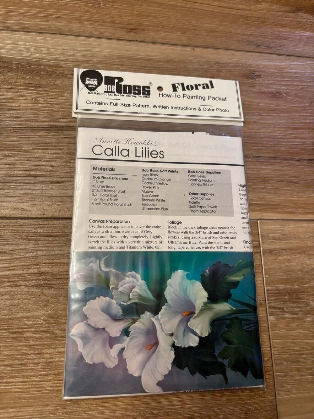 Bob Ross Floral How-To Painting Packet - Calla Lilies (KP024)